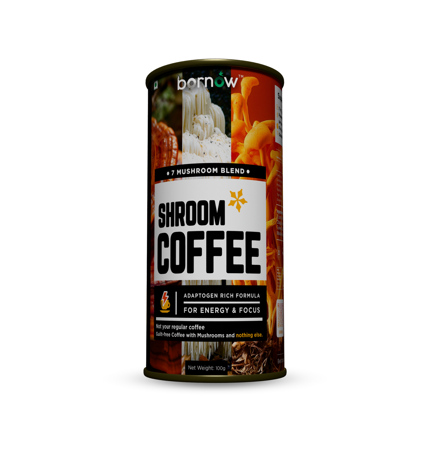 7 Mushroom Adaptogenic Blend, Shroom Coffee l 100% Pure Arabica