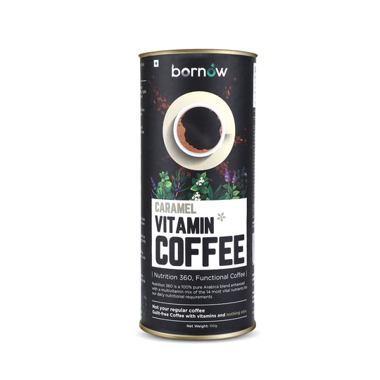 Bornow Caramel Vitamin Coffee | 100% Pure Arabica | Freeze Dried Coffee