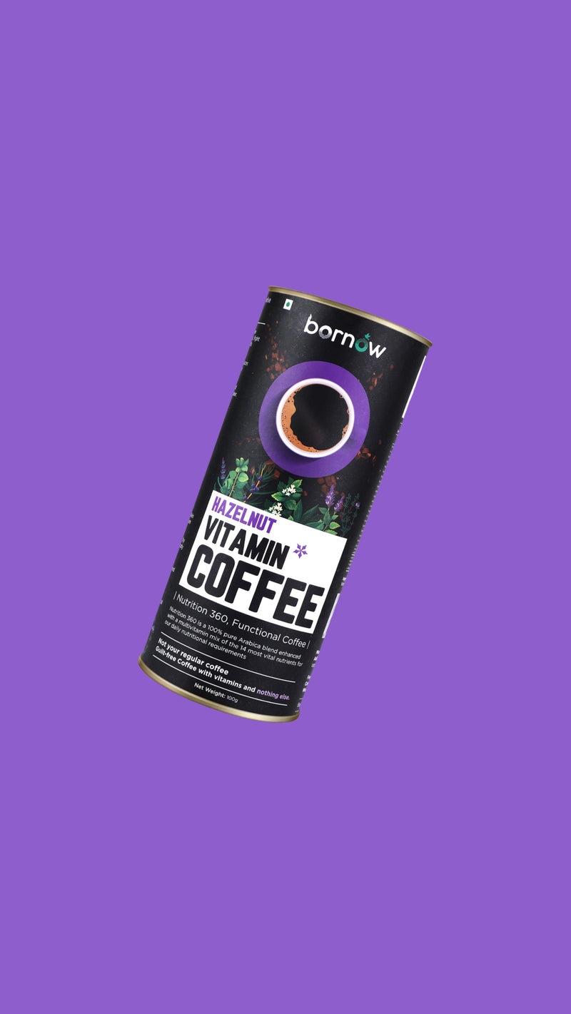 Bornow  Hazelnut Vitamin Coffee | 100% Pure Arabica | Freeze Dried Coffee