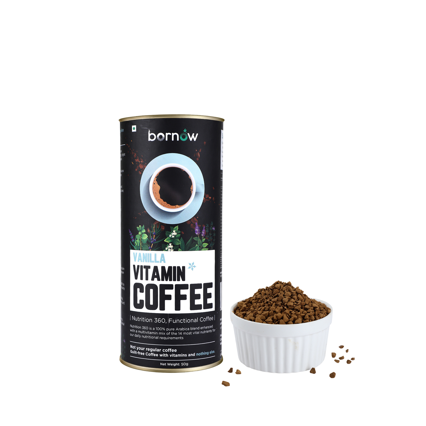 Bornow Vitamin Coffee Vanilla – Boost Immunity and Refresh Your Mind | Vanilla Vitamin Coffee with Antioxidants and Smooth Aroma | Bornow Premium Blend