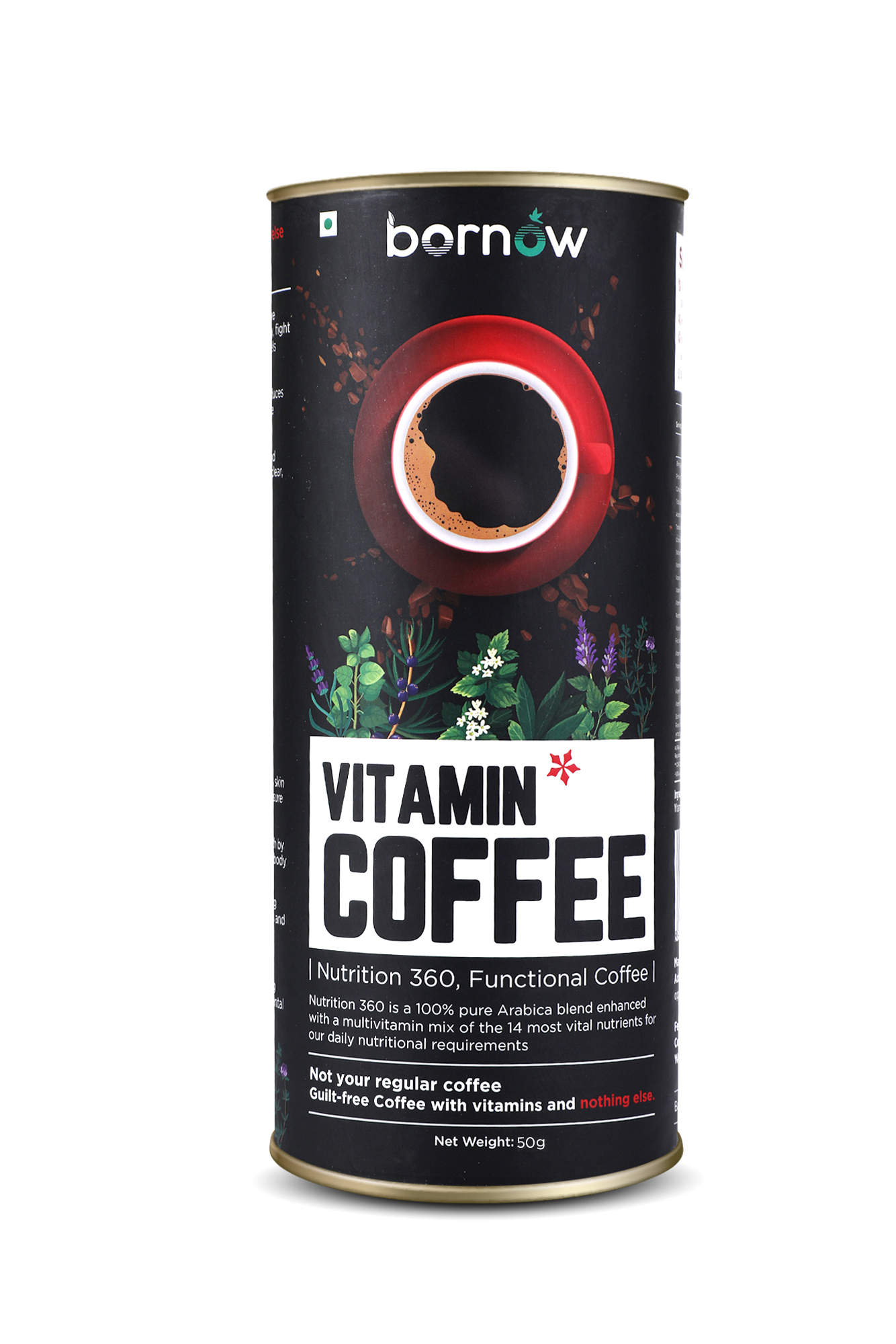 Classic Vitamin Coffee with Natural Vitamins and Antioxidants | Bornow Coffee |Bornow Classic Arabica Coffee Rich Taste | Healthy Instant Vitamin Coffee