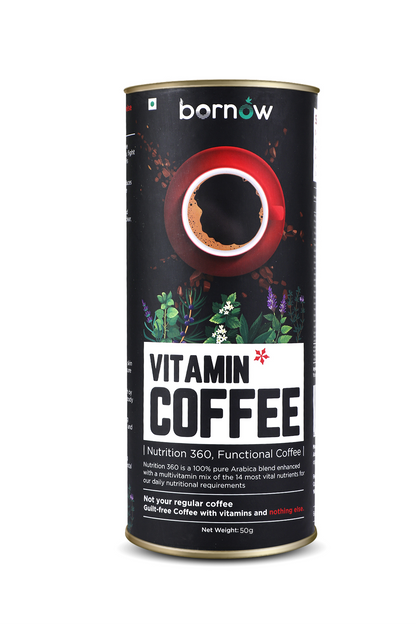 Classic Vitamin Coffee with Natural Vitamins and Antioxidants | Bornow Coffee |Bornow Classic Arabica Coffee Rich Taste | Healthy Instant Vitamin Coffee